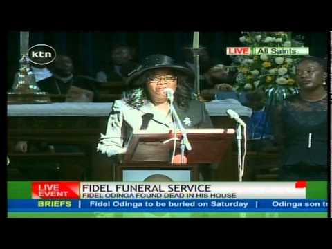 Ida Odinga emotionally eulogizes his son Fidel Odinga